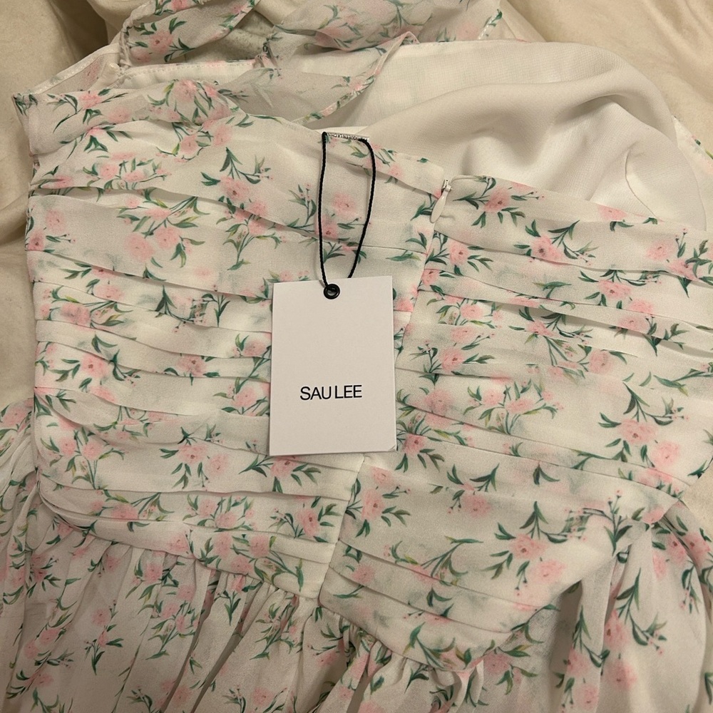 SAU LEE Gracie Floral Dress Sz 4 NWT - Picture 5 of 6